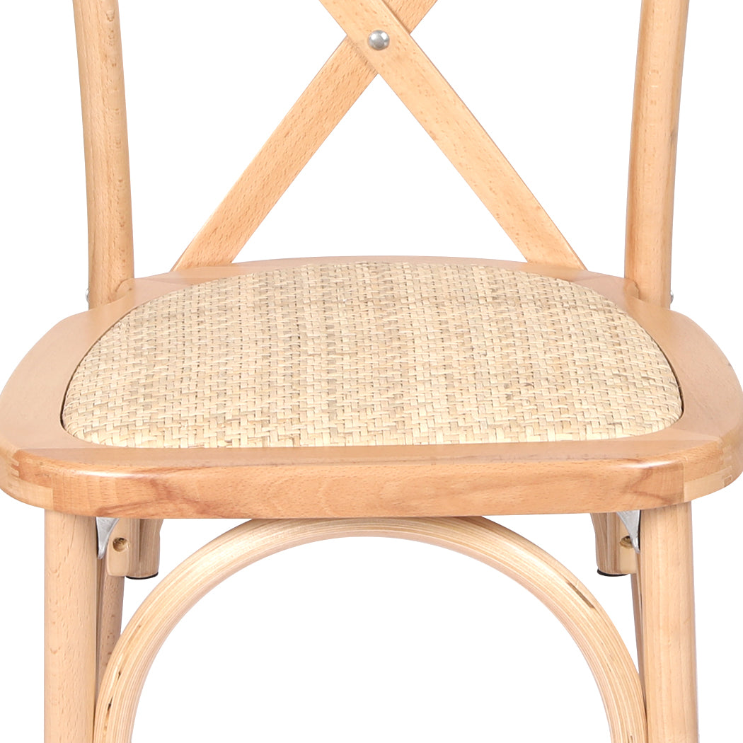 Levede 2X Dining Chairs Cross Back Chair-1954802378498772995