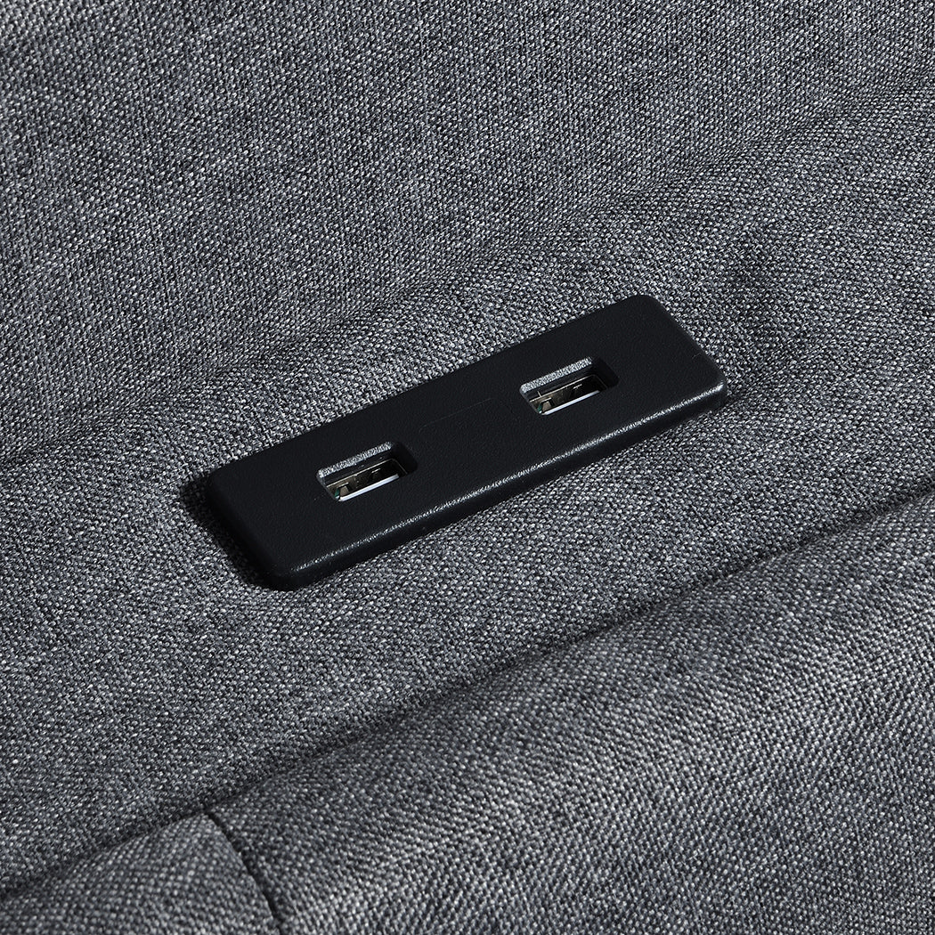 Levede King Bed Frame Gas Lift Storage LED Light USB-1973194180322791427