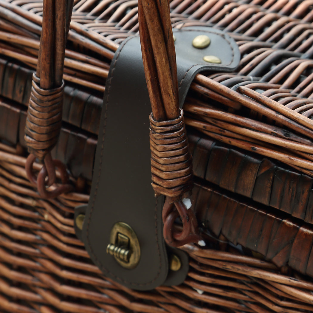 4 Person Picnic Basket Set Outdoor Baskets-1954802901683671043