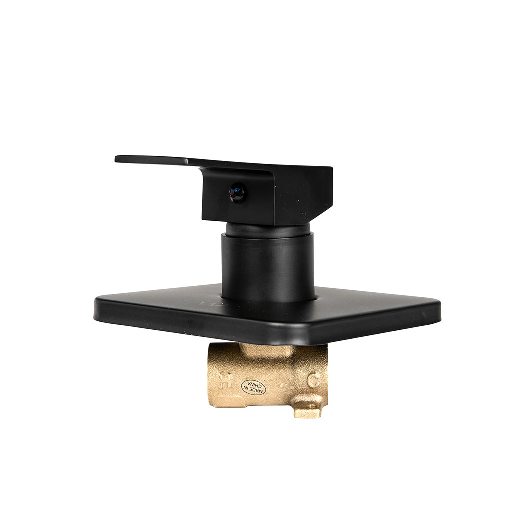 Dutxa Bathroom Shower Mixer Tap Brass Black-1954802751879909379