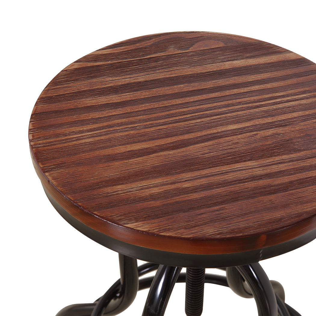 Levede Bar Stool Kitche0n Wooden Leather-1910113237425328131