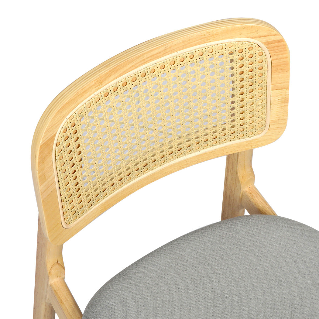 Levede Dining Chair Wood Rattan Armless Natural x8-1973193572144517123
