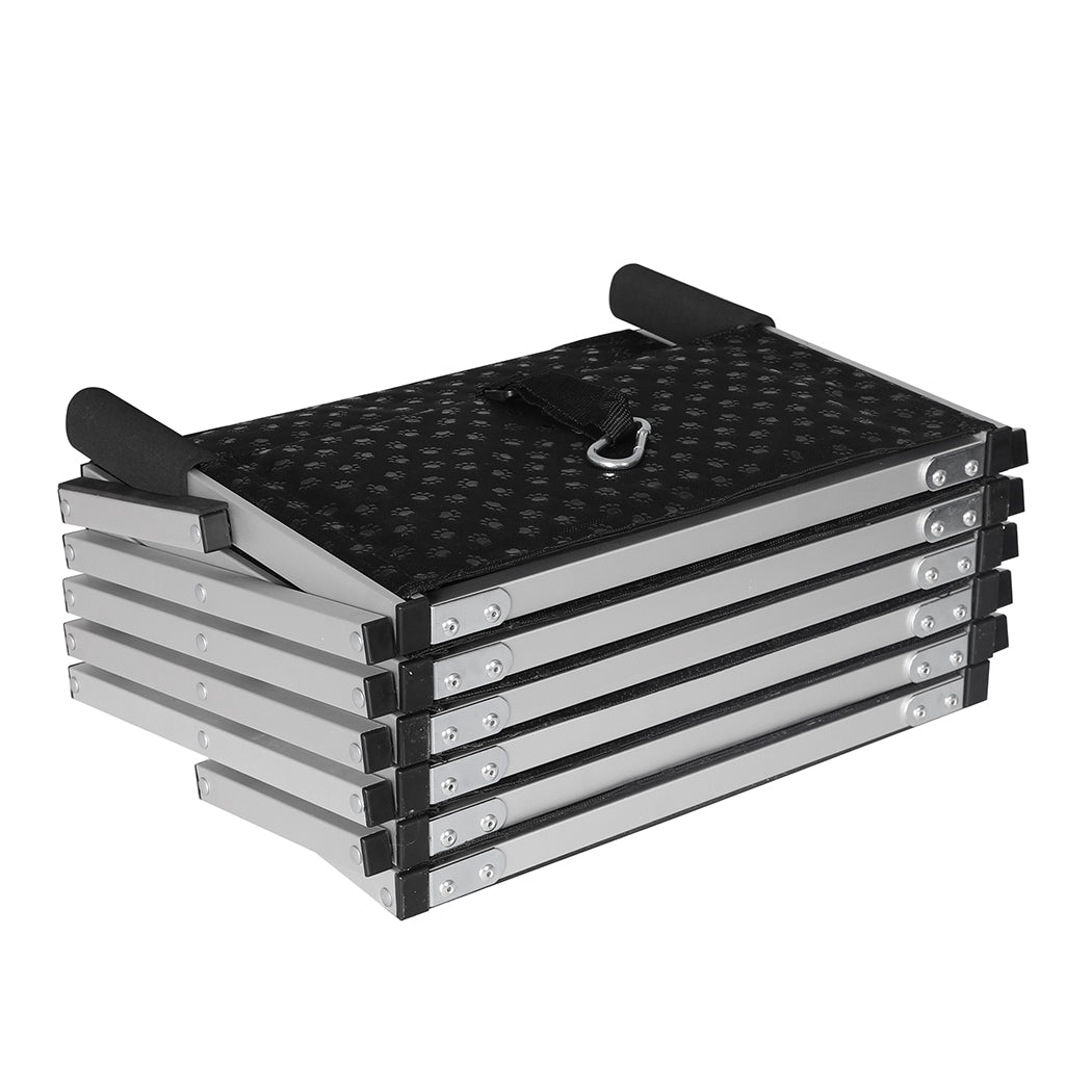 PaWz 6 Steps Dog Ramp Adjustable Height Black-1954802550565900291