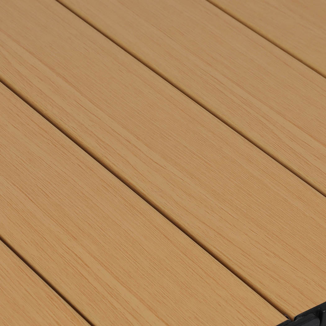 Levede Folding Camping Table Chair Set Oak-1954802885019701251