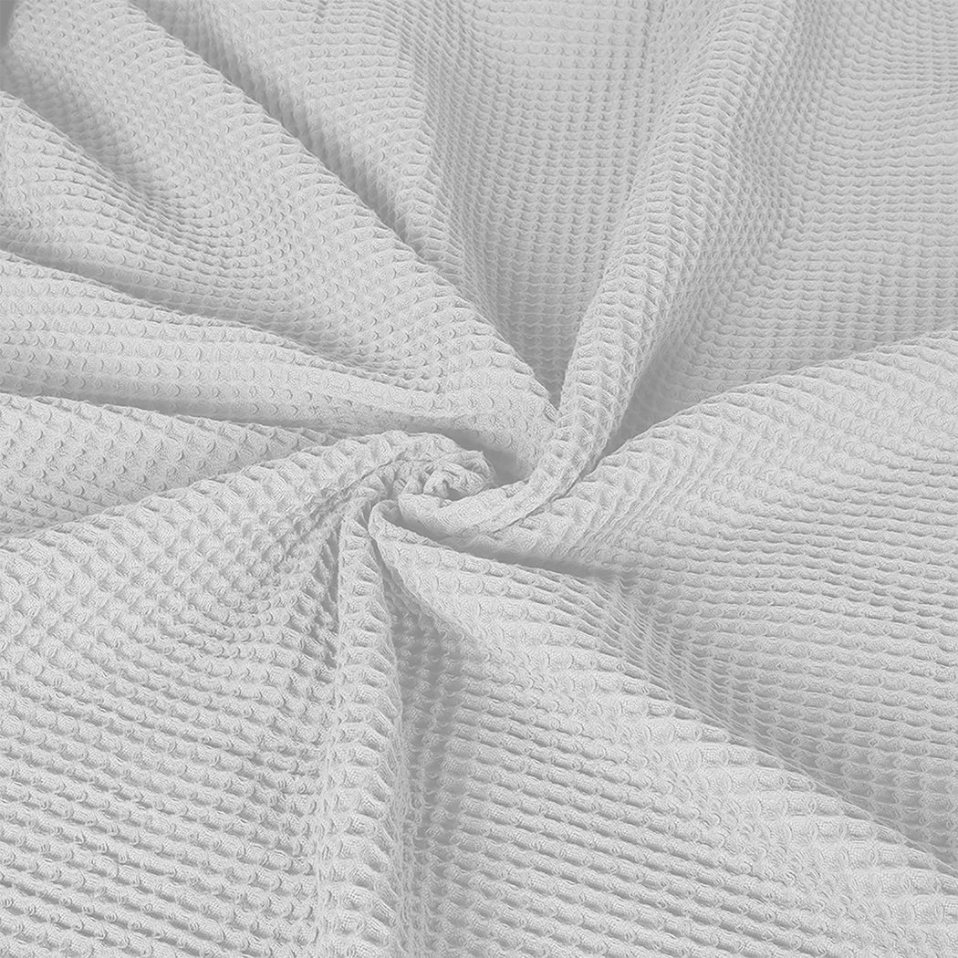 DreamZ Throw Blanket Cotton Waffle Blankets White Double-1919892916210372611