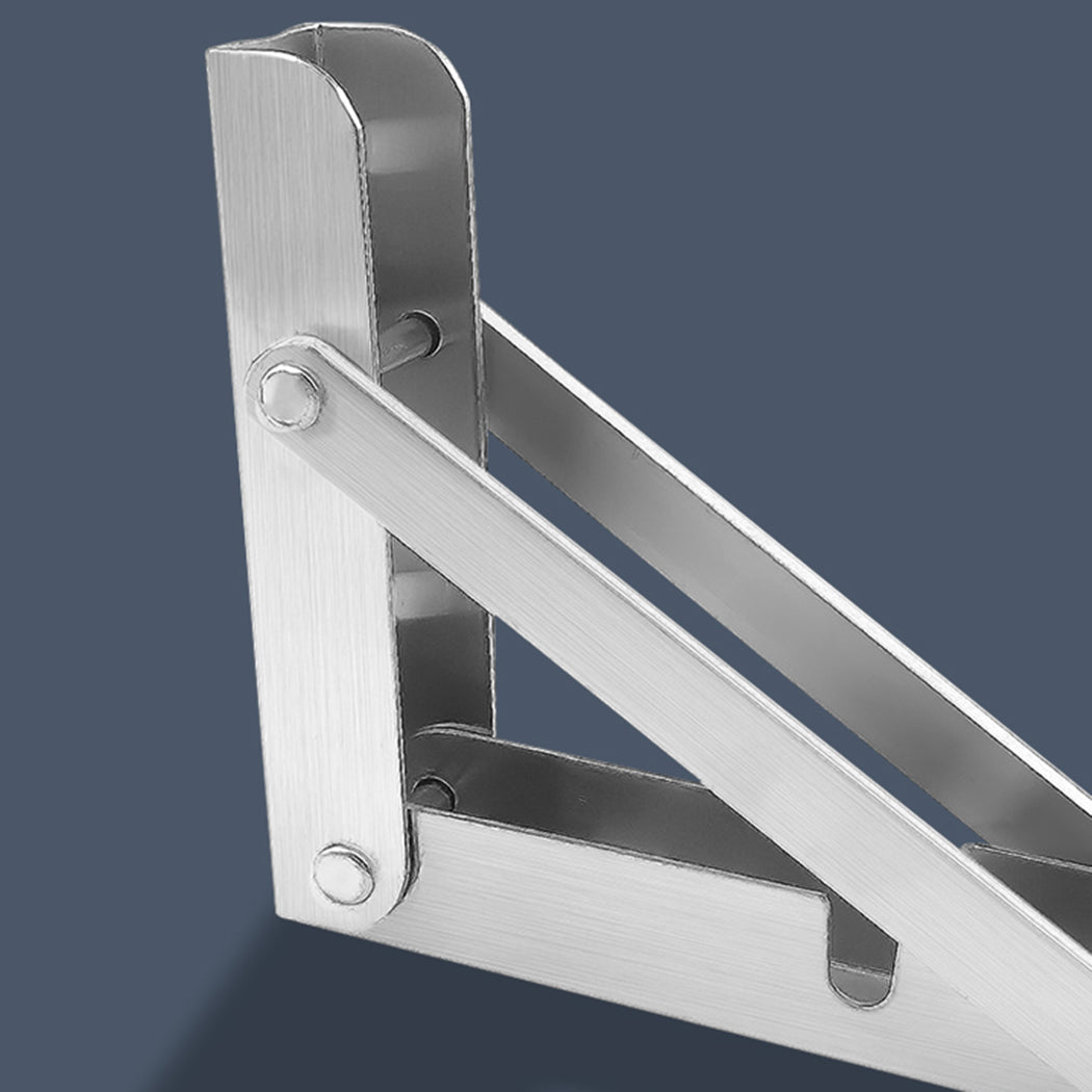 2Pcs 10" Folding Table Bracket Stainless-1910113104658829315