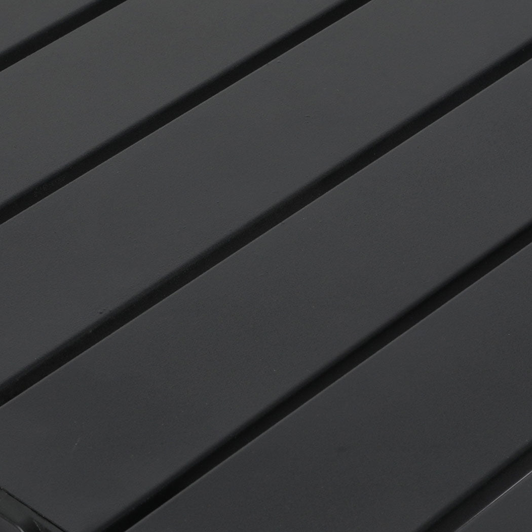 Levede Folding Camping Table Chair Set Black-1954802886345101315