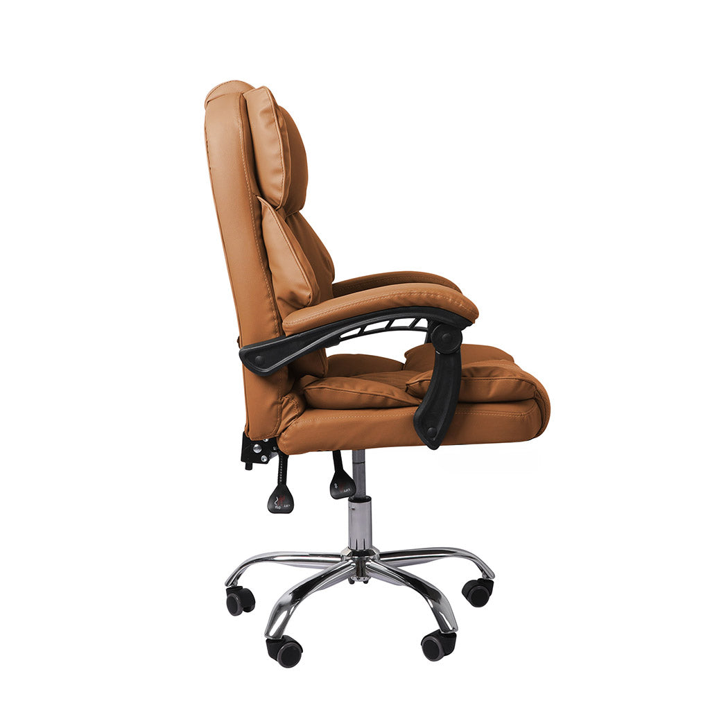 Levede Gaming Chair Office Computer Brown No Footrest-1954802891122413571