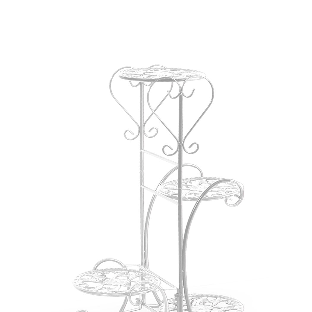Levede Plant Stand Outdoor Indoor Metal White-1954802662109220867