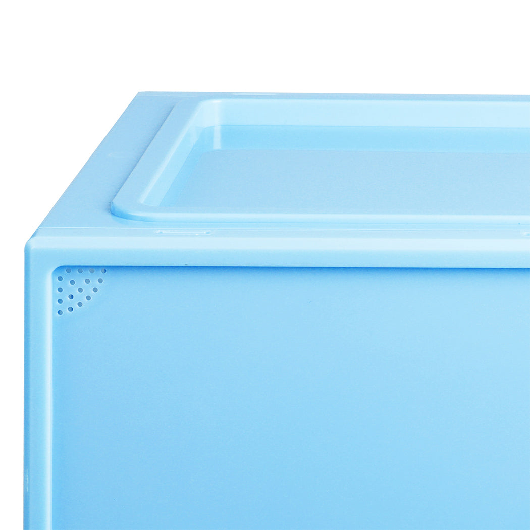 Stacked Sneaker Display Case Shoe Storage Blue-1954802601744797699