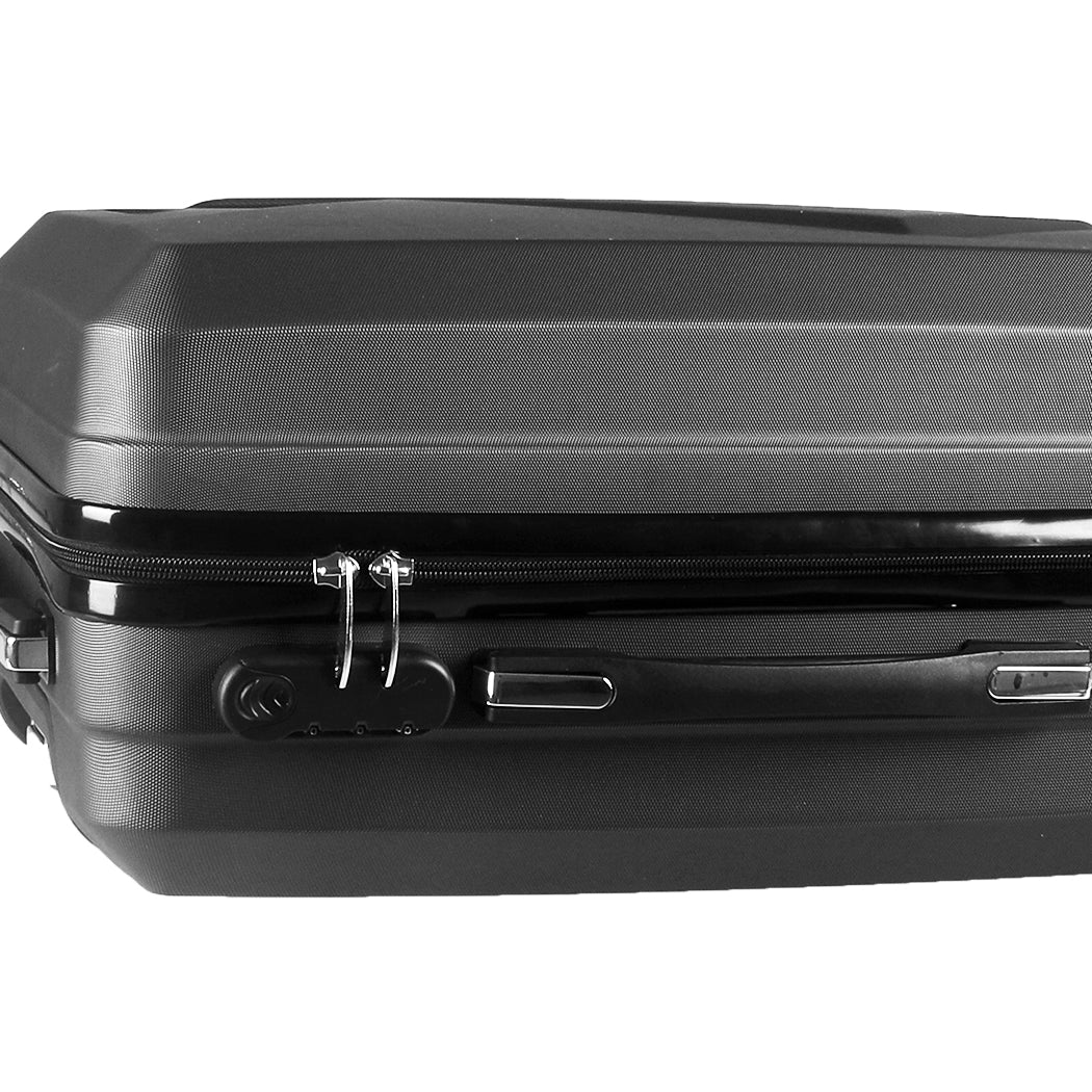 Slimbridge 2pcs 20"Travel Luggage Set Dark Grey-1954802807936782339