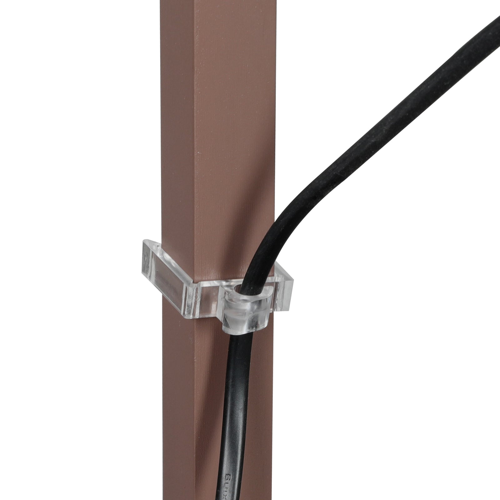EMITTO LED Floor Lamp with Storage Shelf Brown-1954802834549641219