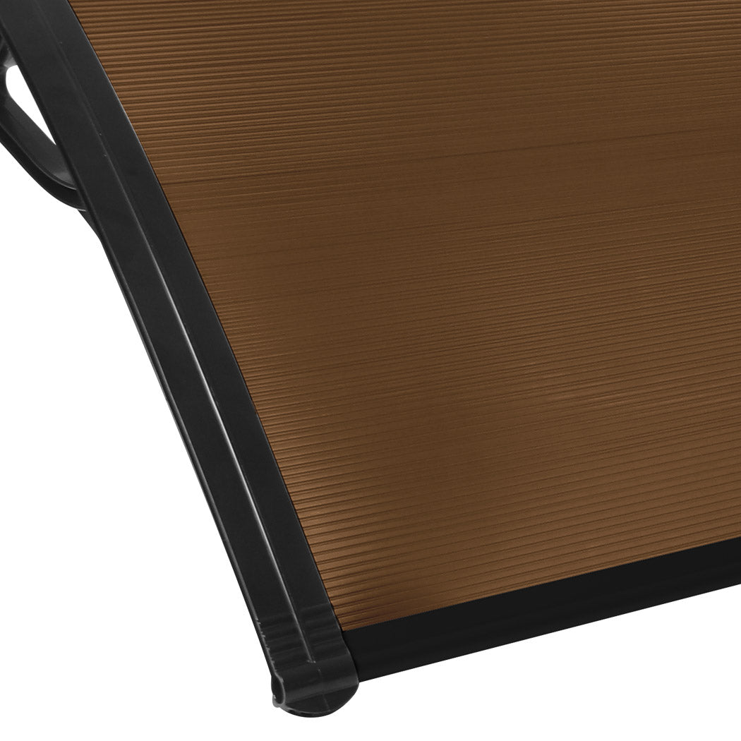 Mountview Window Door Awning Outdoor 1M X 1.2M Brown 1x1.2M-1954802871837003779
