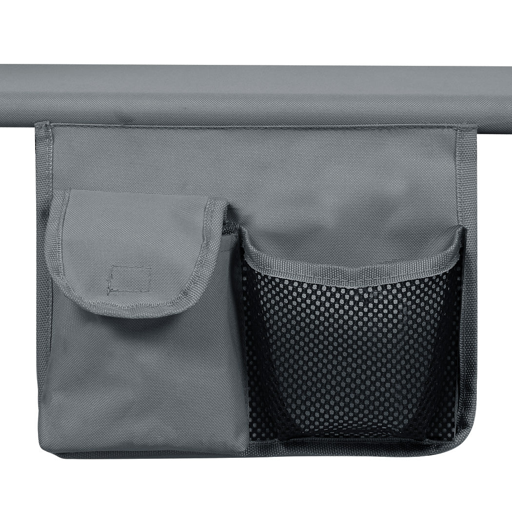 Levede Foldable Lounge Chairs with Canopy Grey-1954802422945812483