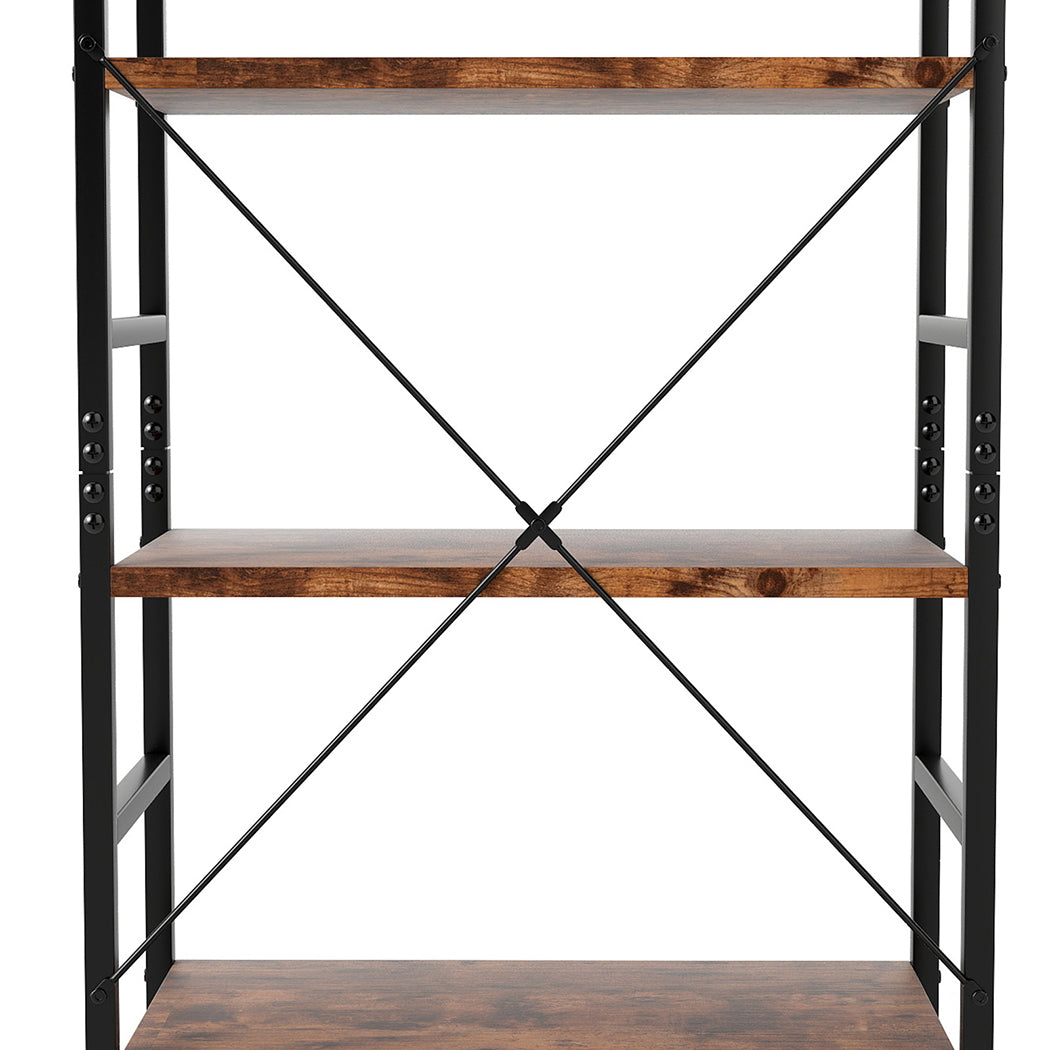 Levede 5-Tier Industrial Bookshelf Bookcase 157.5cm-1973194183569182723