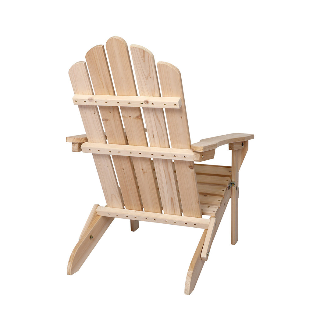Levede Adirondack Chair Outdoor Furniture Natural-1919892869938810883