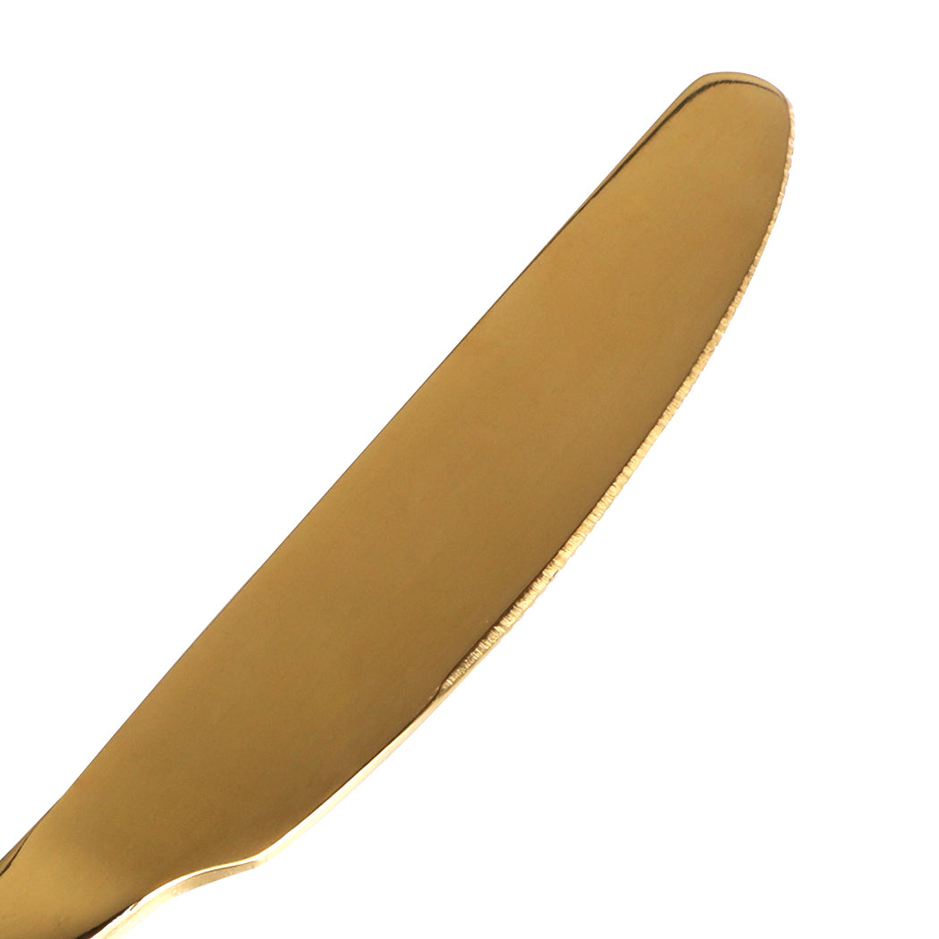 Stainless Steel Cutlery Set Travel Knife Gold-1910113167342702595