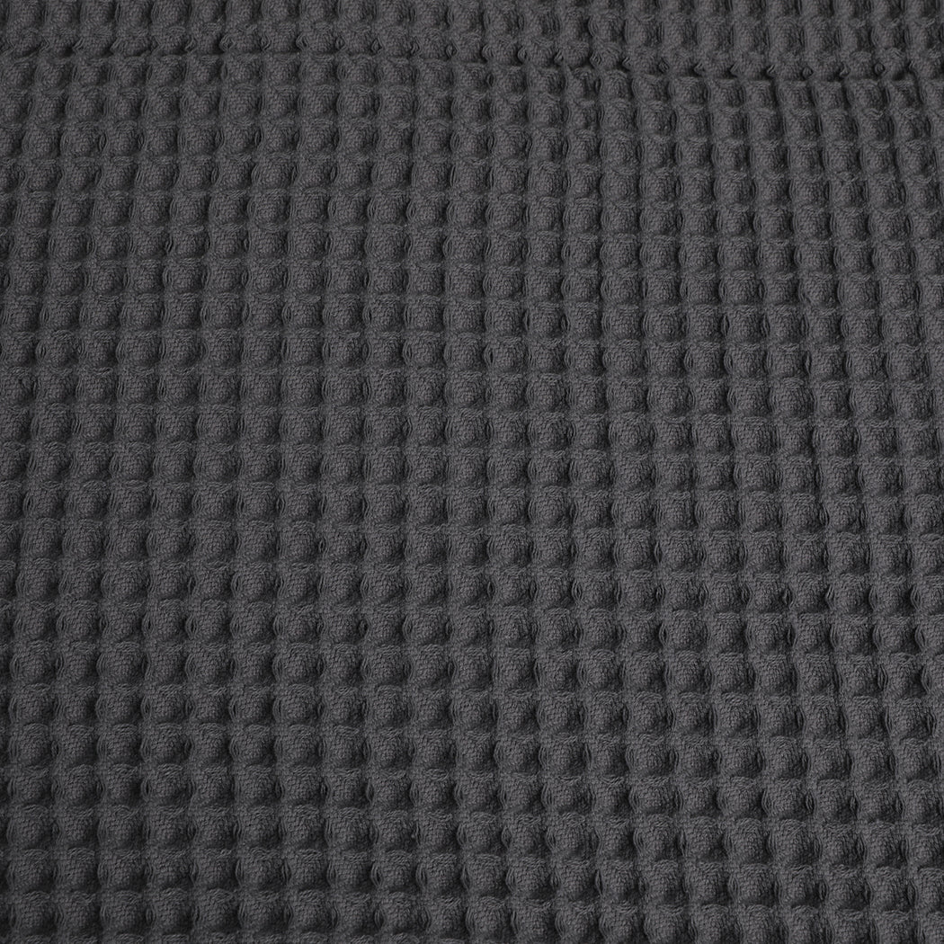 DreamZ Throw Blanket Cotton Waffle Blankets Grey Double-1919892916038406147