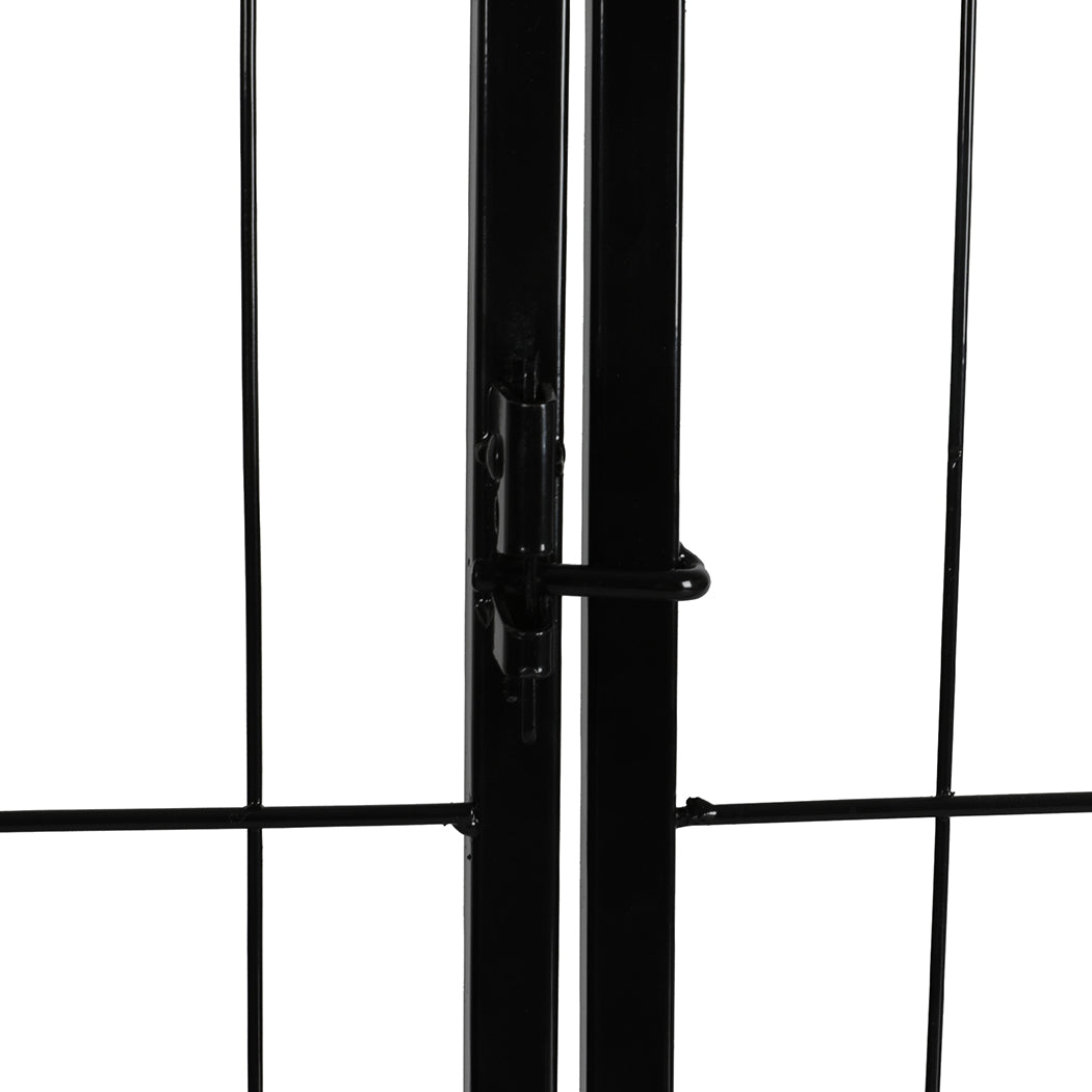 PaWz 8 Panel Pet Dog Playpen Puppy Exercise Black 2.5kg Mackerel & Lamb-1954803024098627587