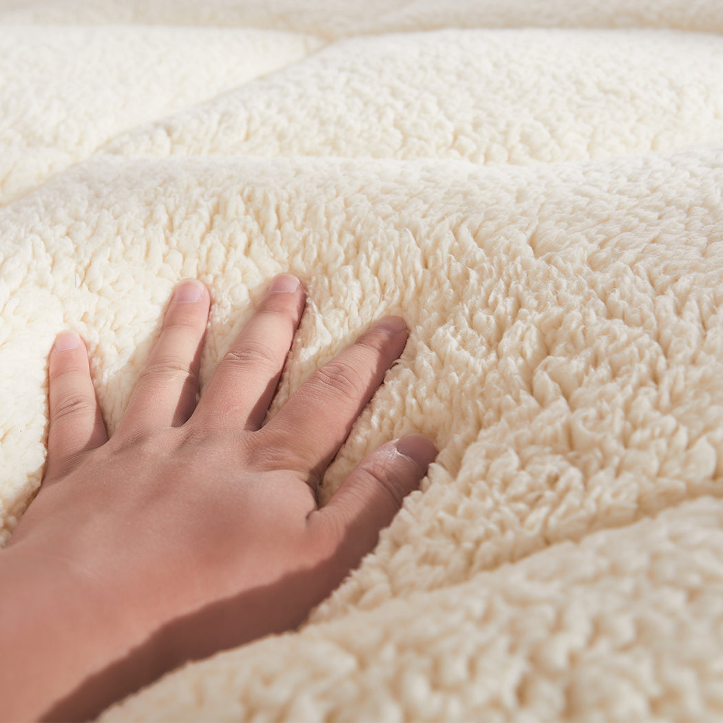 DreamZ Mattress Topper 100% Wool Underlay Single-1954802863834271747