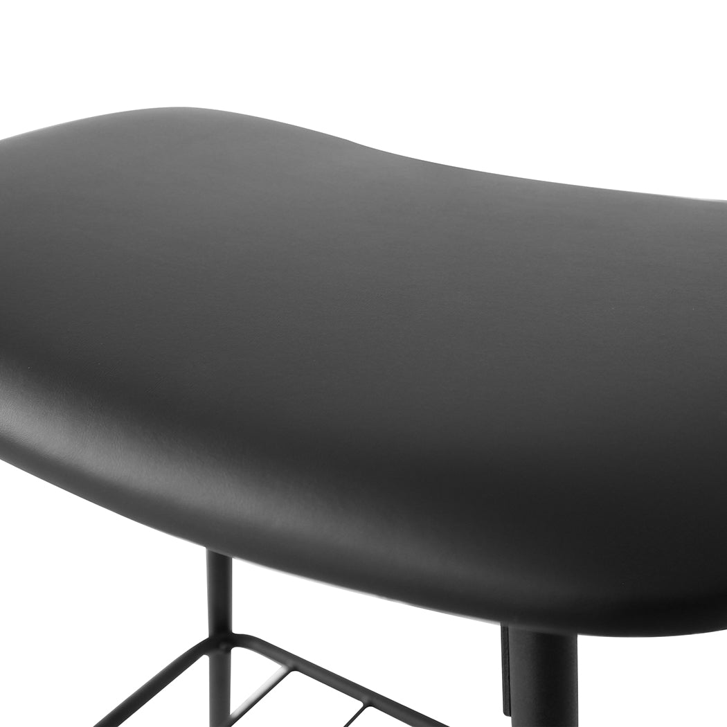 Levede 2x Bar Stools Kitchen Bar Pub Black-1919892922166284291