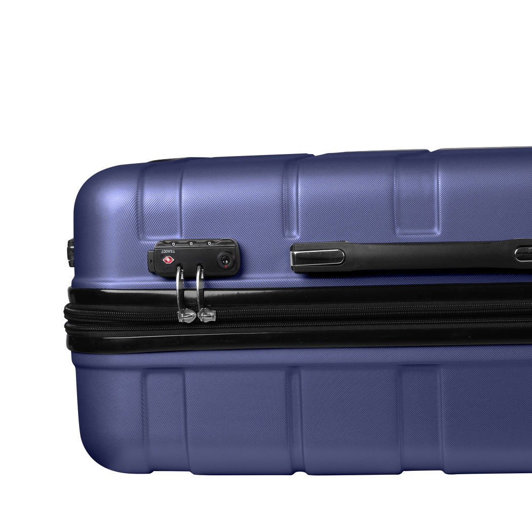 Slimbridge 20" Expandable Luggage Travel Suitcase Trolley Case Hard Set Navy