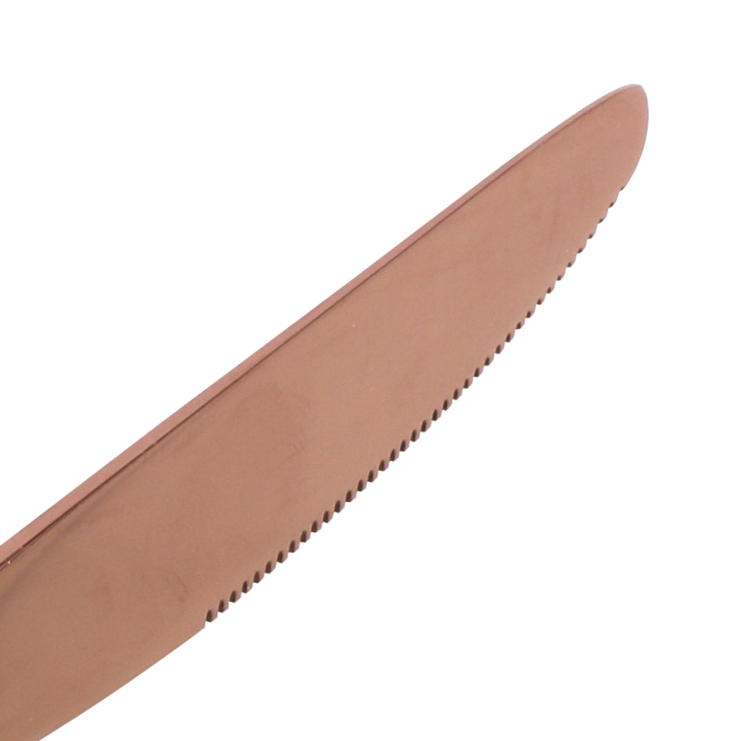Stainless Steel Cutlery Set Glossy Knife Rose Gold-1954802794401763331