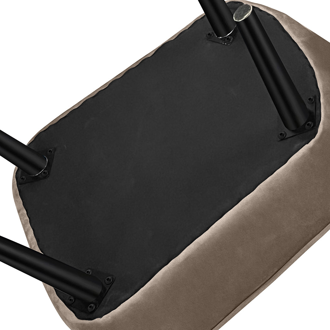 Levede Accent Chair Foot Stool Set Ottoman Cream-1919892908006313987