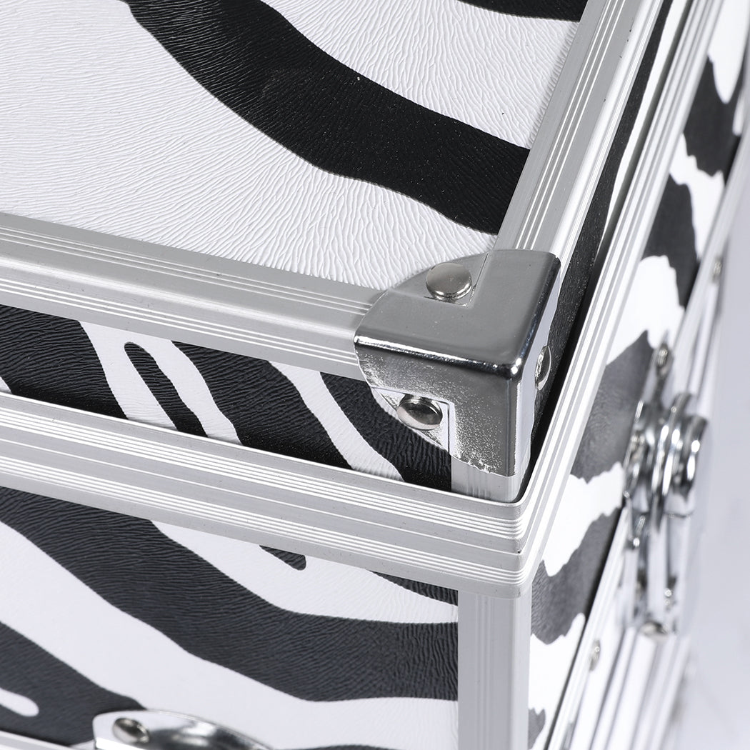 Professional Makeup Cosmetic Case Organizer Zebra-1919892884560154627