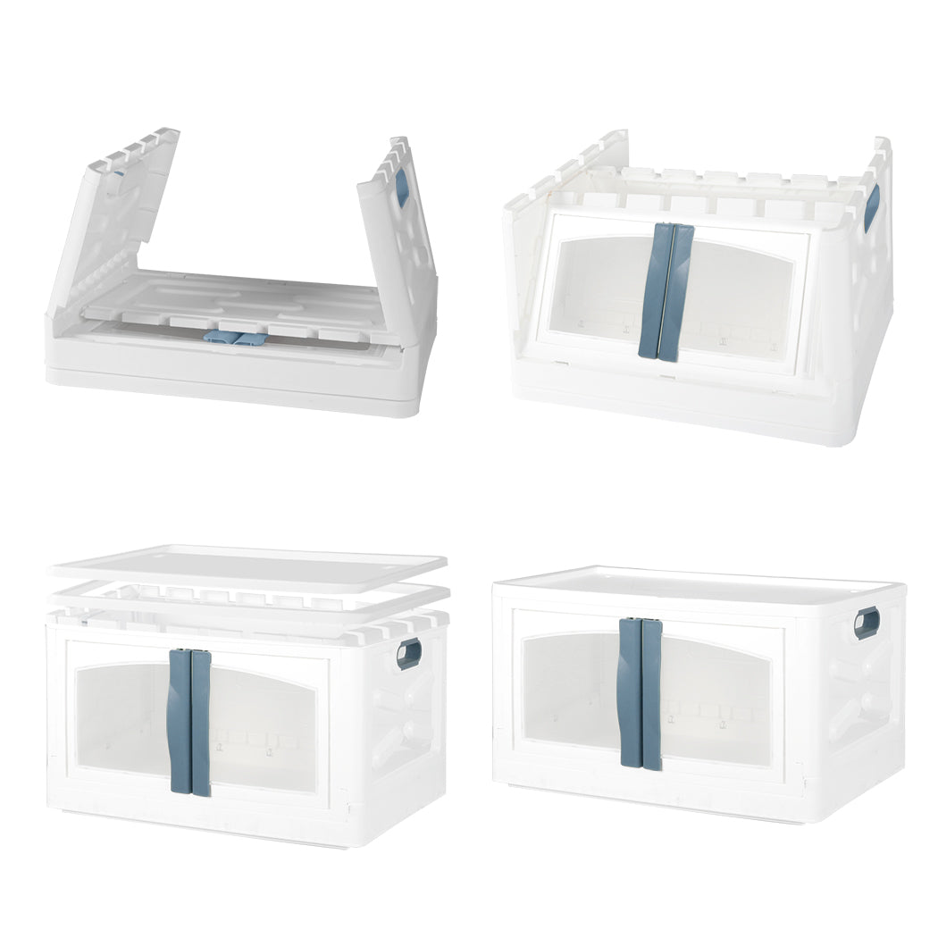 Storage Containers Lid Stackable 85L Blue-1954802601396670467