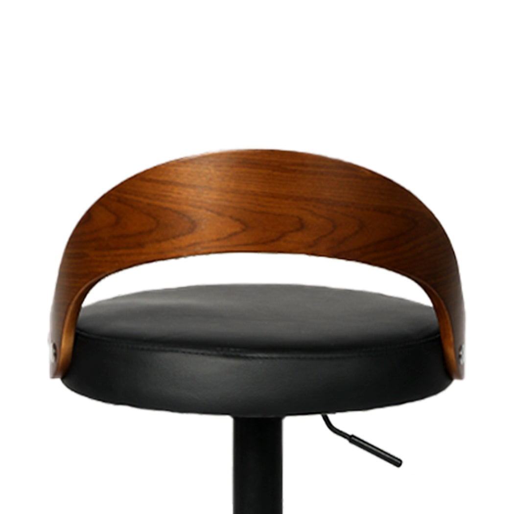 Levede 1x Kitchen Bar Stools Gas Lift Black-1910113240919183363