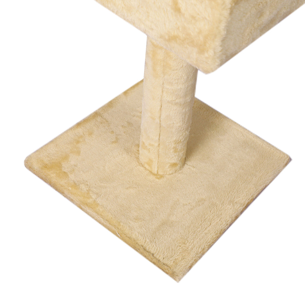 PaWz Cat Scratching Post Tree Cubby Beige-1910112461793660931