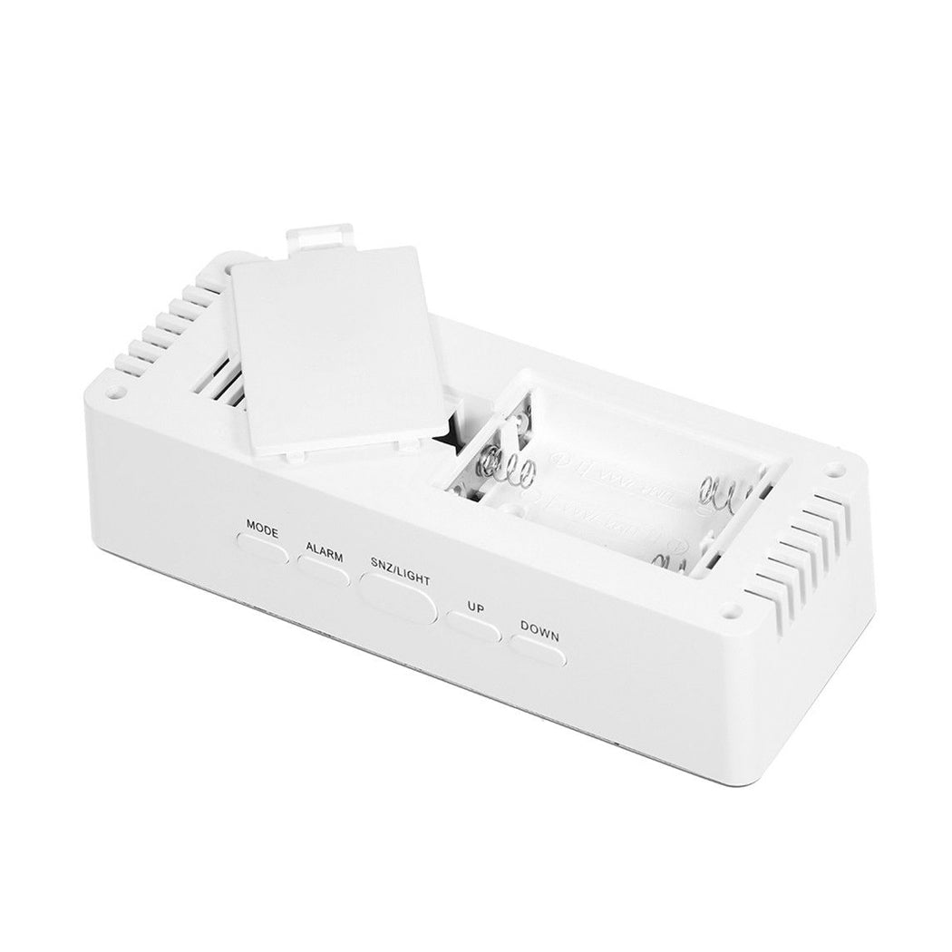 Alarm Clock Digital Led Mirror Desk Silver-1910113082793922563