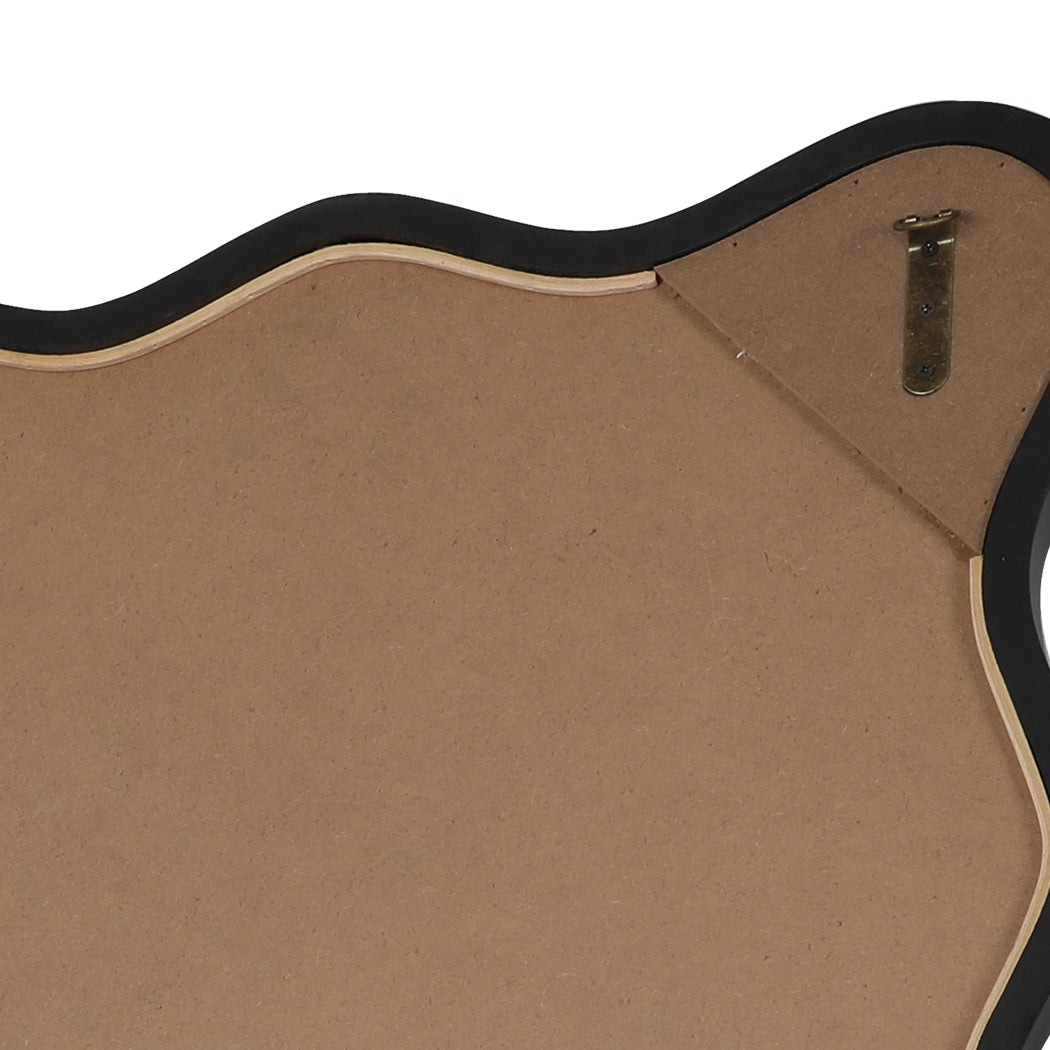 Yezi Full Length Floor Mirror 170cm x 70cm Black Wavy Steel Framed Retangular-1919892939627171843