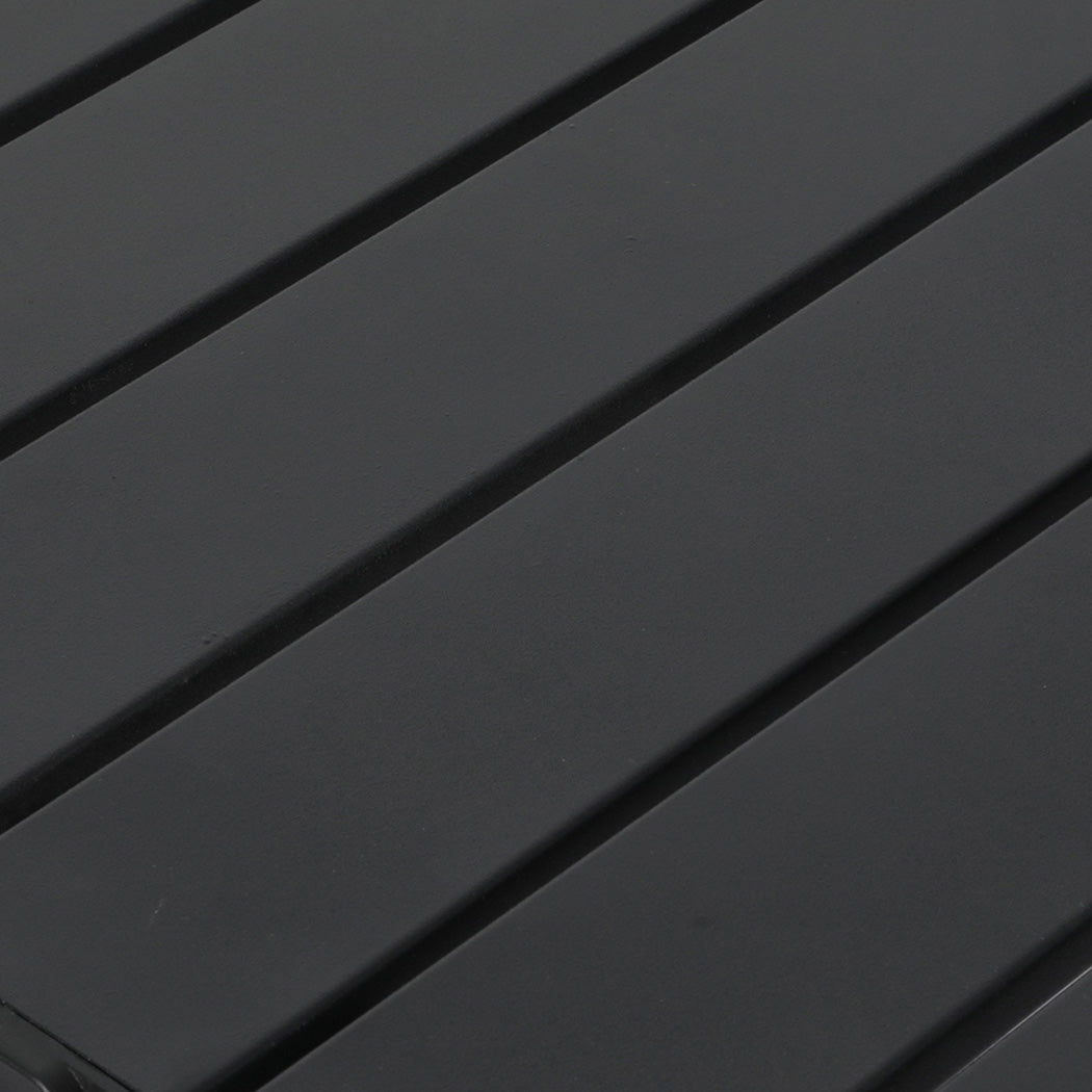 Levede Folding Camping Table Chair Set Black-1954802885598515203