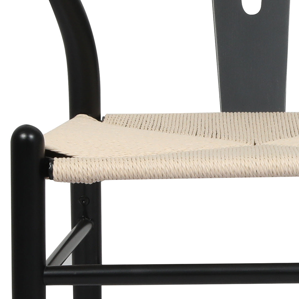 Levede 4x Dining Chairs Wooden Hans Black-1973193556457820163
