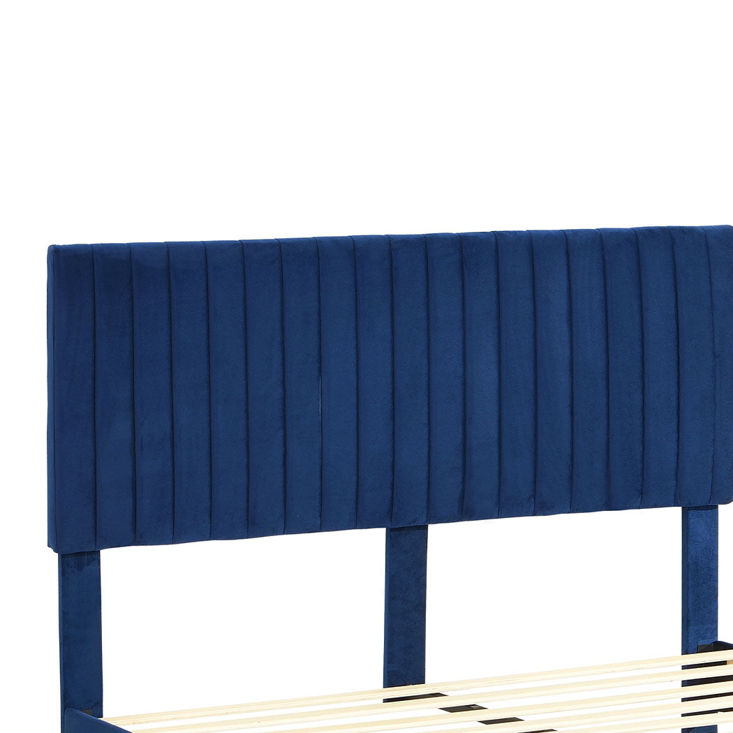 Levede Bed Frame Queen Size Mattress Blue-1910113210787303427
