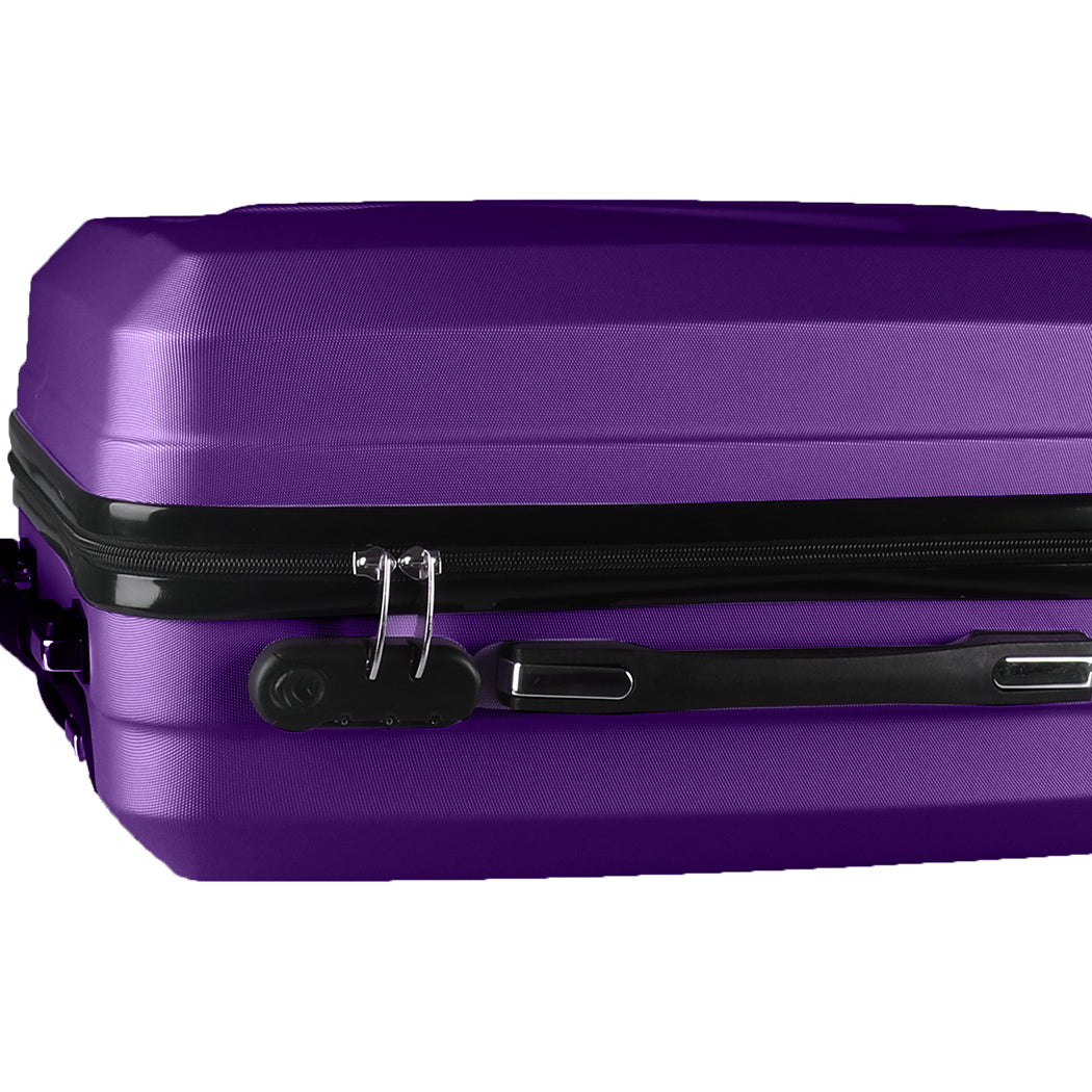 Slimbridge 2pcs 20"Travel Luggage Set Purple-1910112832662409219