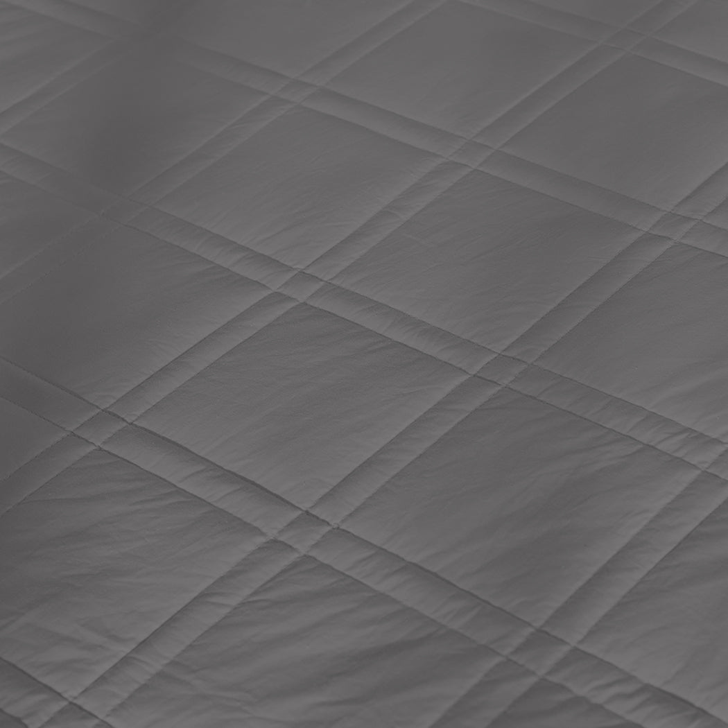 Dreamz Weighted Blanket Cotton Heavy Grey Single-1910113226440445955