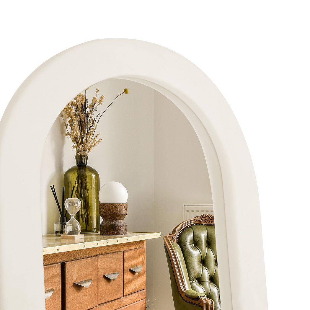 Flannel Arch Framed Full Length Mirror-1954802411201761283