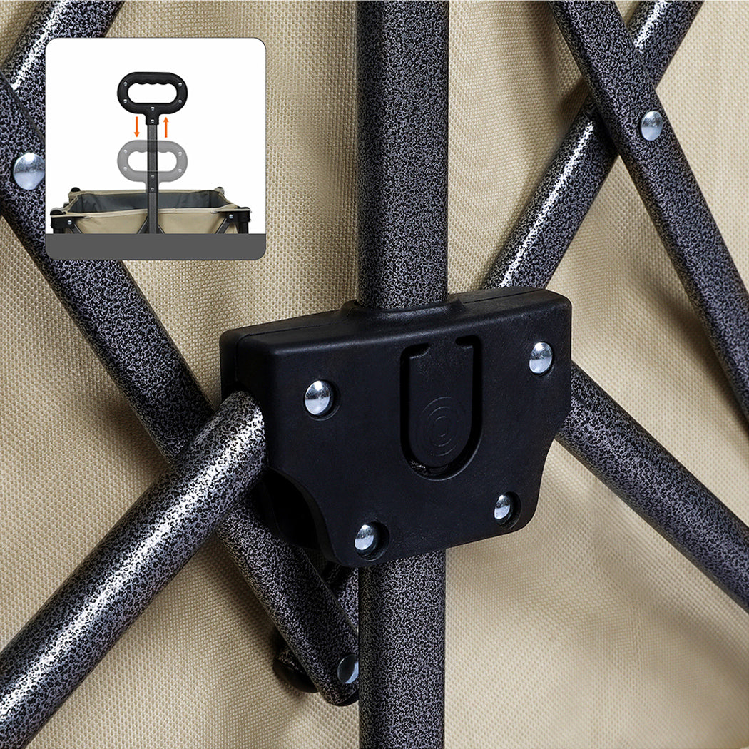 Lambu Folding Wagon Cart Khaki-1954802442164113411