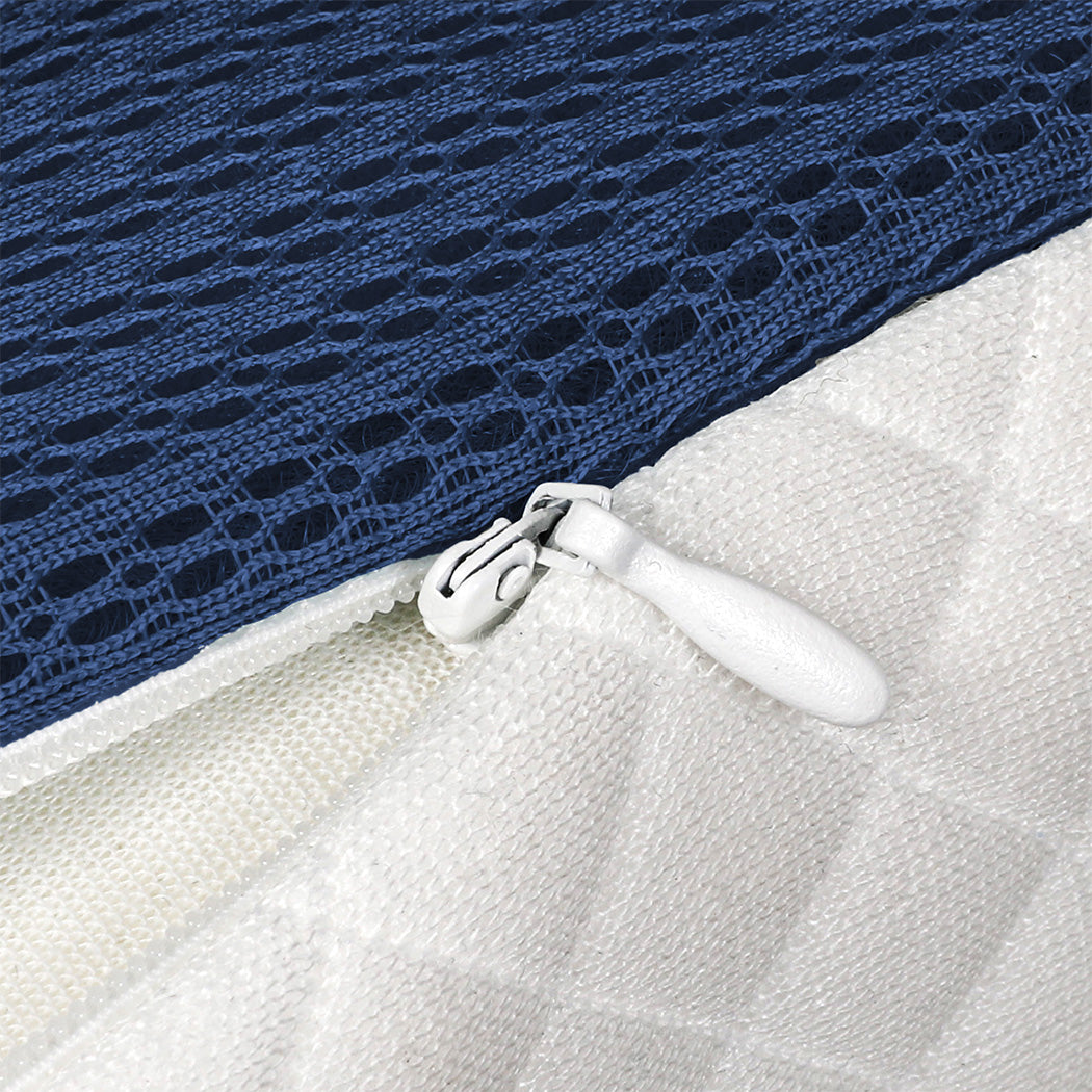 Dreamz Memory Foam Pillow Pillowcase Supprt Blue Rebound-1963748909998280707