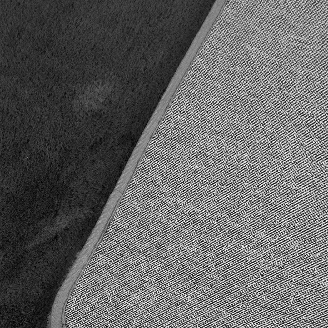 Marlow Floor Rugs Area Rug Fluffy Faux 140X200CM Grey-1919892882202955779