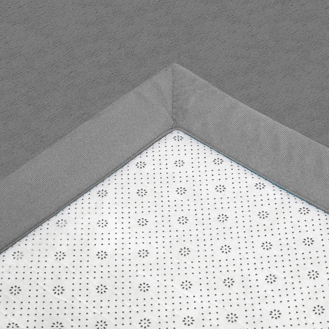 Marlow Coral Velvet Area Rugs Large Mat 120x200cm Grey-1954802461621489667