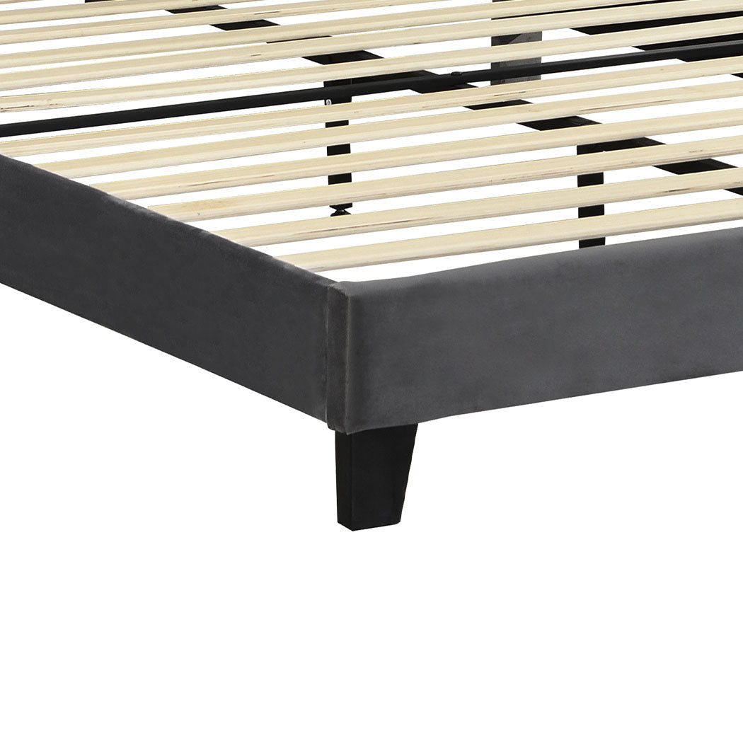 Levede Bed Frame Double Size Mattress Grey-1910113210632114179