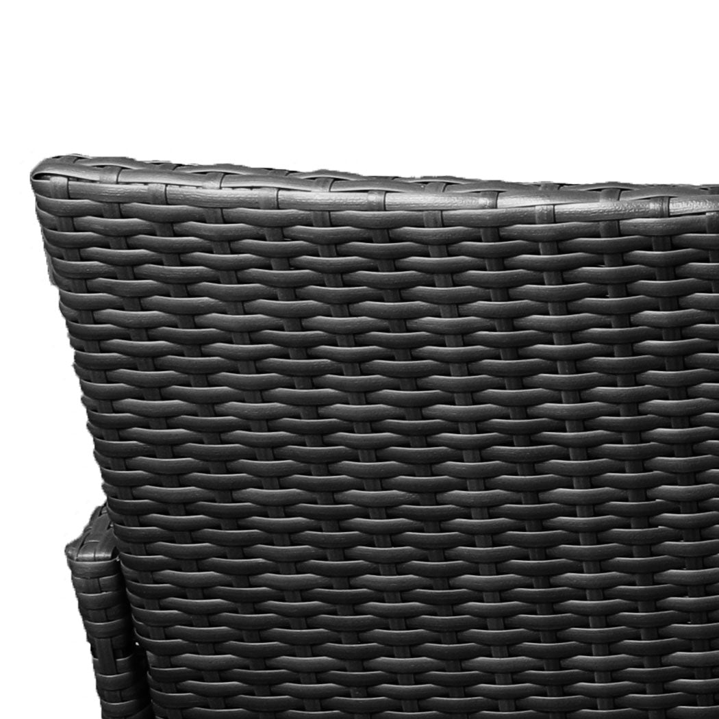Levede Outdoor Furniture Setting Patio Black-1919892868701491203