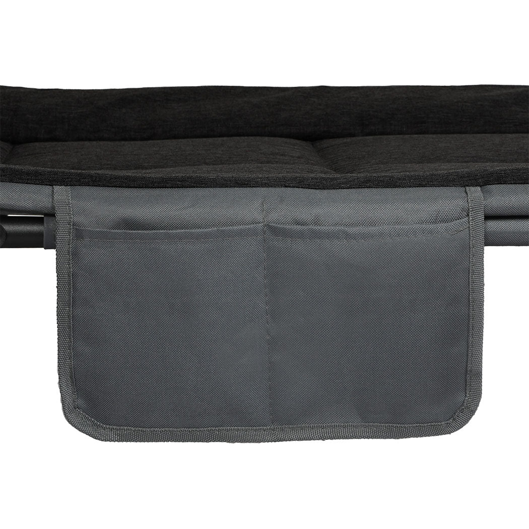 Levede Folding Camping Bed Camp Cots Black-1954802423742730244