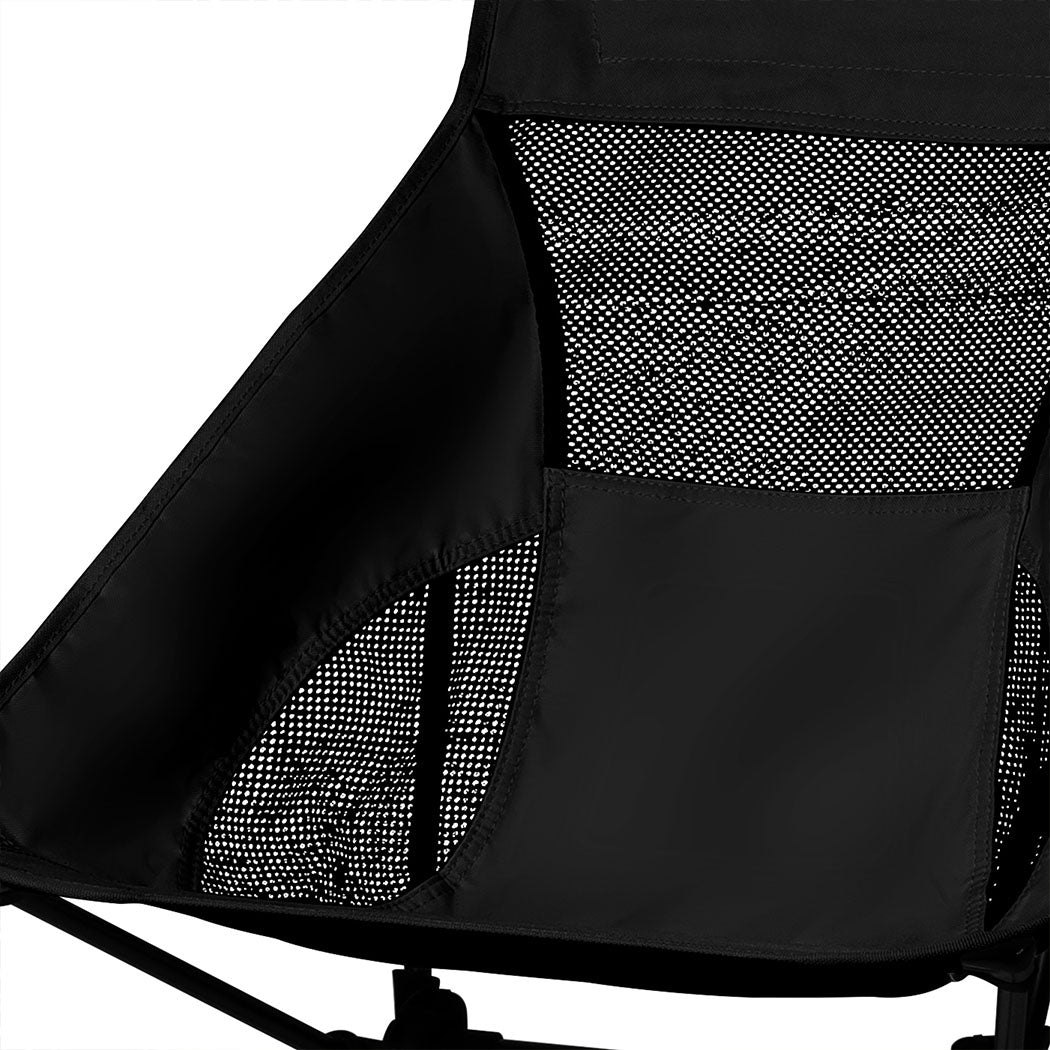 Levede Camping Chair Folding Outdoor Large Black-1954802882733805572