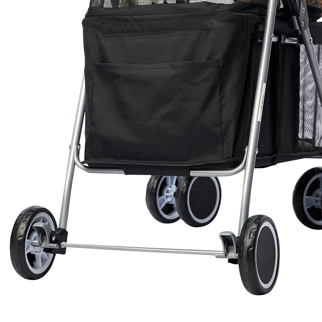 PaWz Large Pet Stroller Dog Cat Carrier Black-1954802606761185284