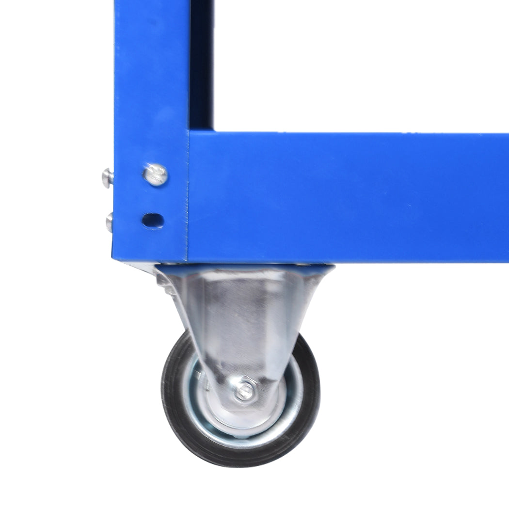 Traderight Tool Trolley Cart 3 Tier Blue-1919892898338443268